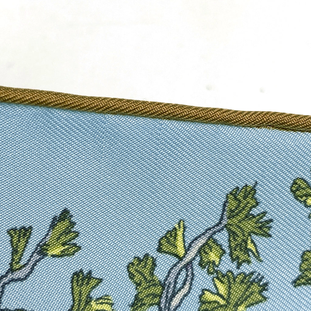 エルメス カレ 90 JARDIN A SHINTRA シントラの庭 スカーフ シルク ブルー レディース 【中古】brbag