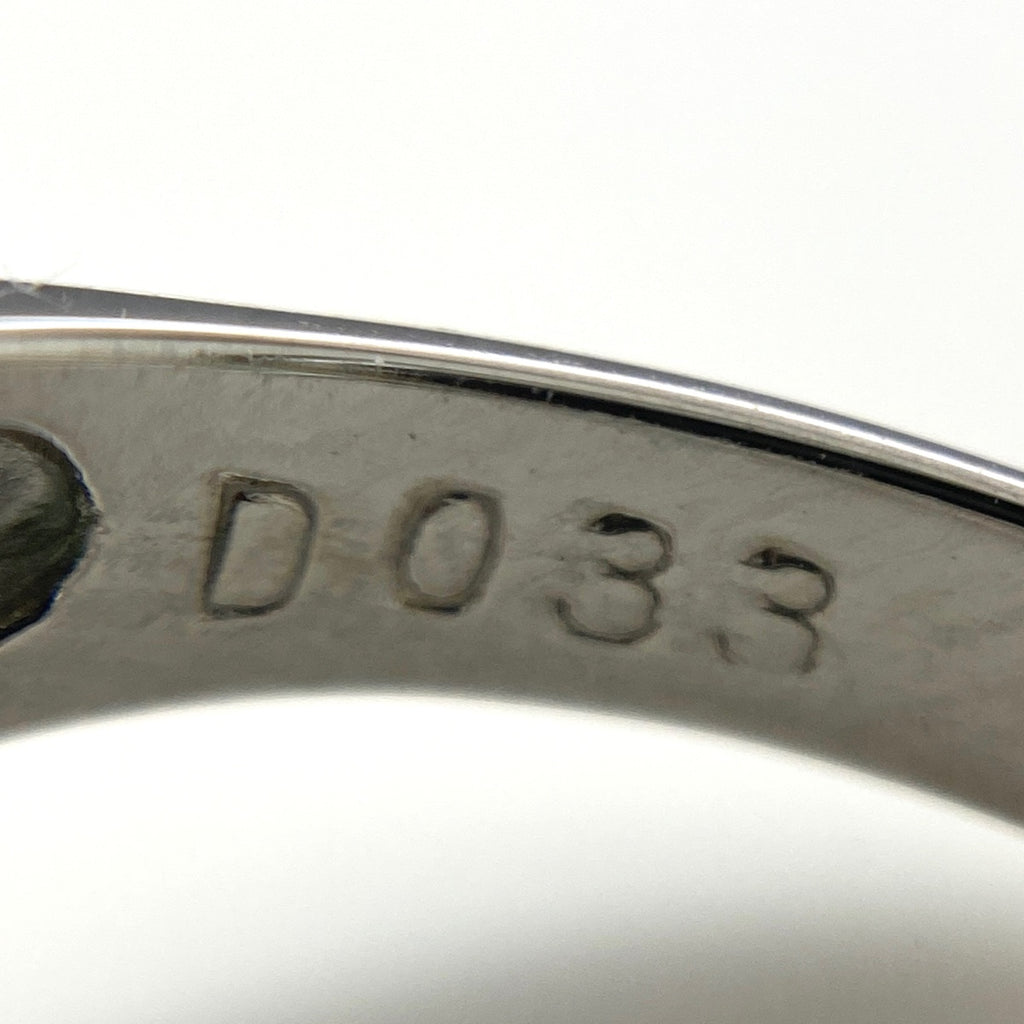 エメラルド デザインリング プラチナ 指輪 メレダイヤ リング 10号 Pt900 エメラルド ダイヤモンド レディース 【中古】nbjwl