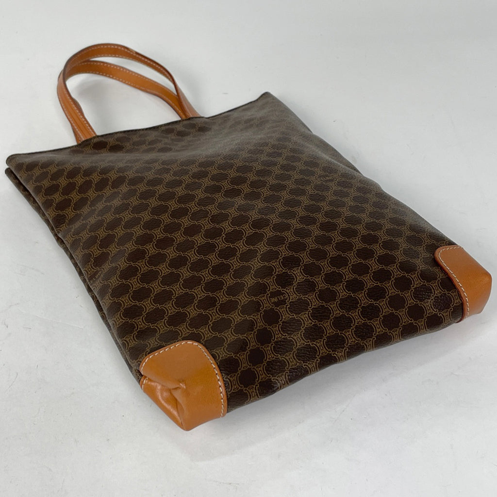 セリーヌ マカダム柄 トートバッグ ハンドバッグ トートバッグ コーティングキャンバス ブラウン レディース 【中古】brbag