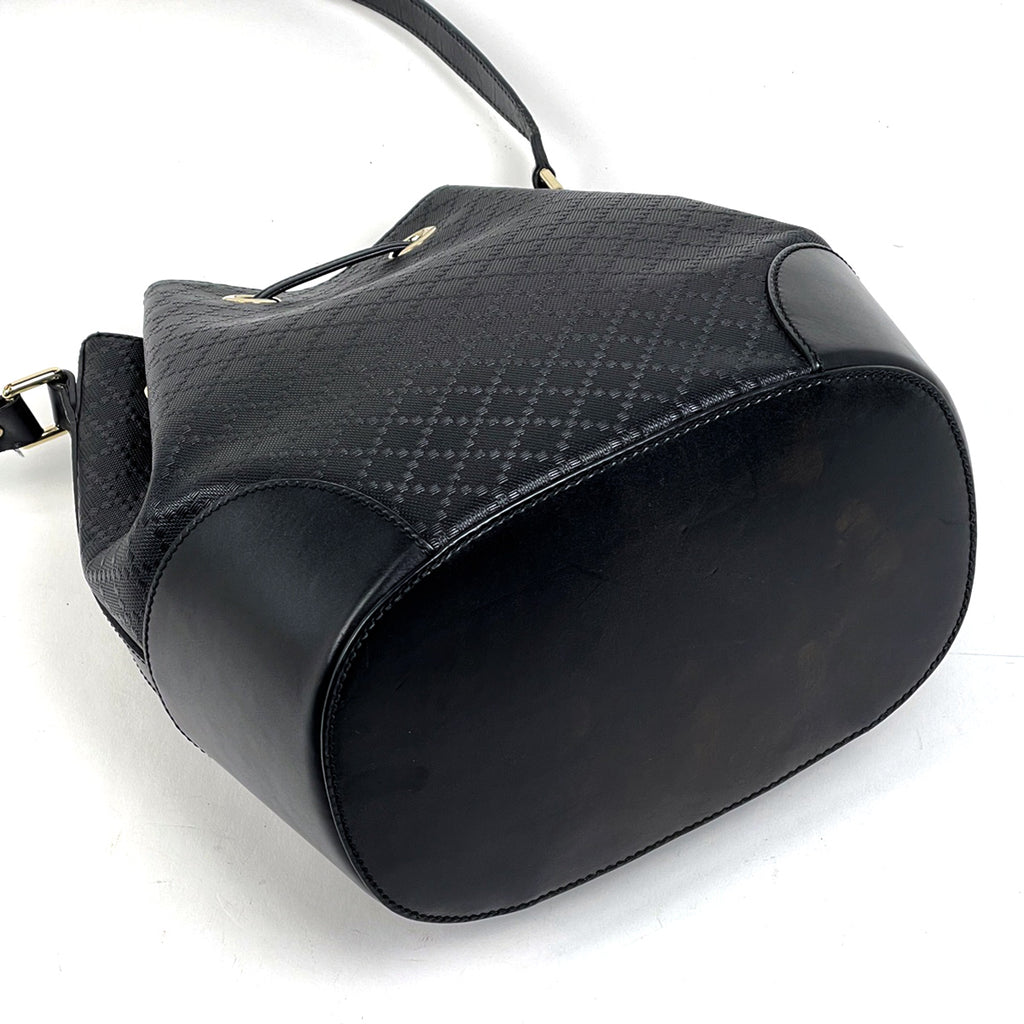 グッチ ディアマンテ ショルダーバッグ コーティングキャンバス ブラック 354228 レディース 【中古】brbag