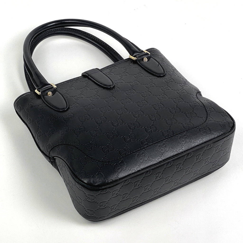 グッチ ニュージャッキーライン ハンドバッグ グッチシマ シグネチャー ハンドバッグ シマレザー ブラック 145817 レディース 【中古】brbag