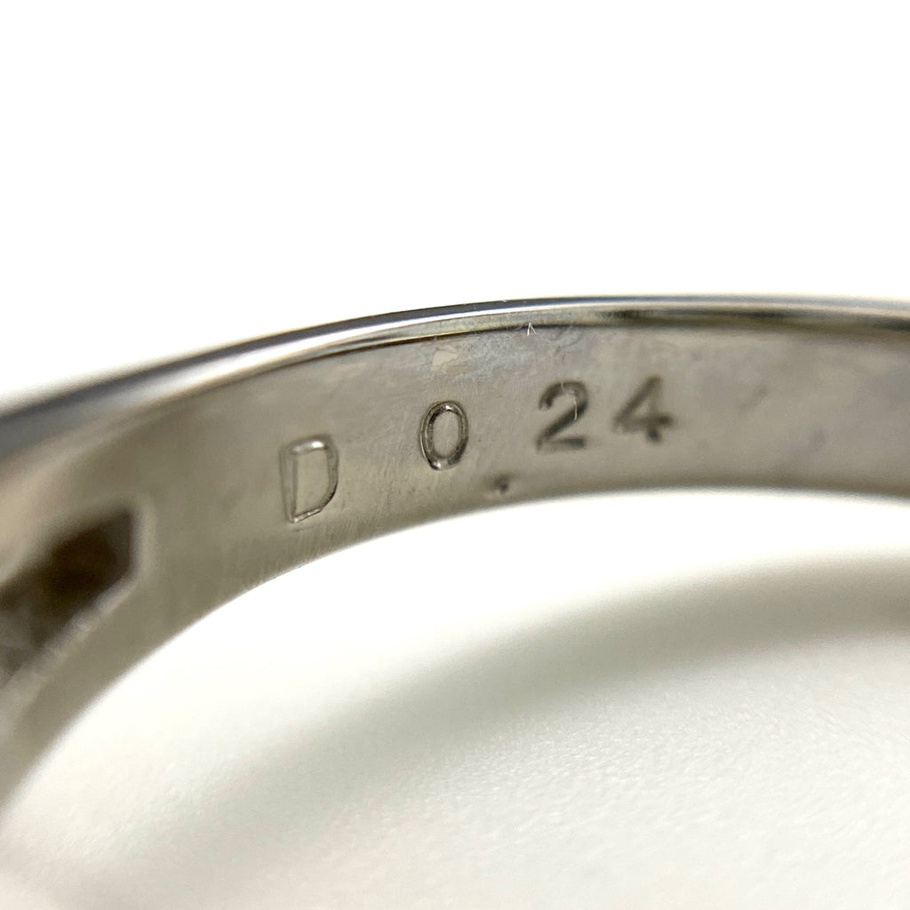 ルビー デザインリング プラチナ 指輪 メレダイヤ リング 14.5号 Pt900 ルビー メレダイヤ レディース 【中古】nbjwl