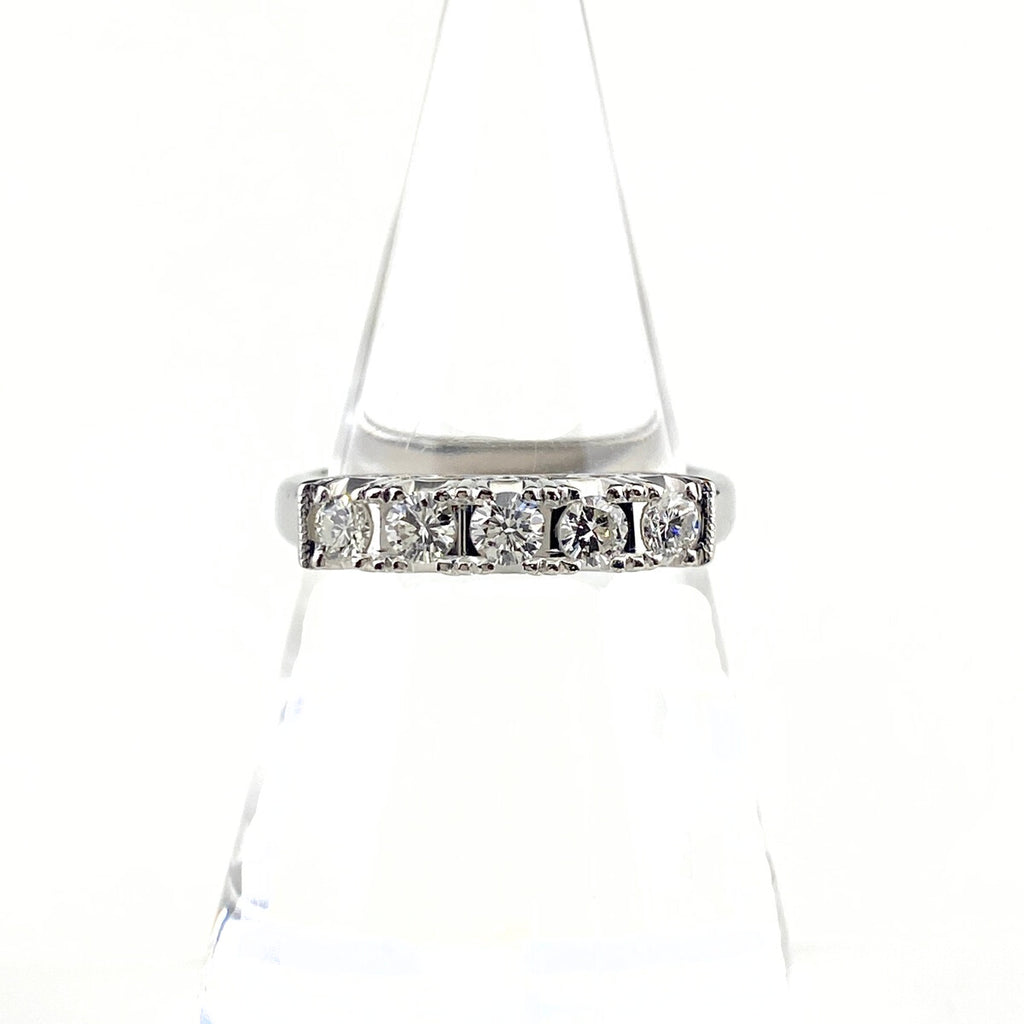 メレダイヤ デザインリング プラチナ 指輪 リング 13号 Pt900 ダイヤモンド レディース 【中古】nbjwl