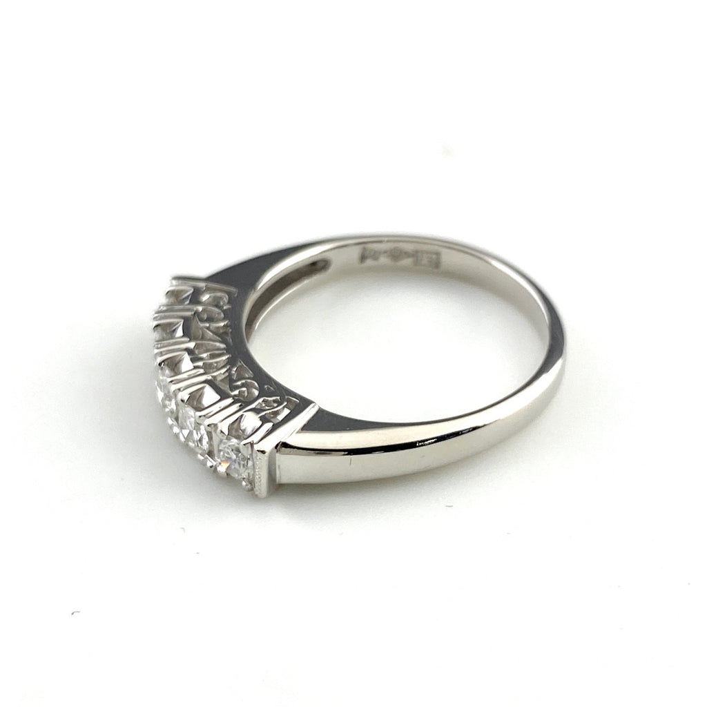 メレダイヤ デザインリング プラチナ 指輪 リング 13号 Pt900 ダイヤモンド レディース 【中古】nbjwl