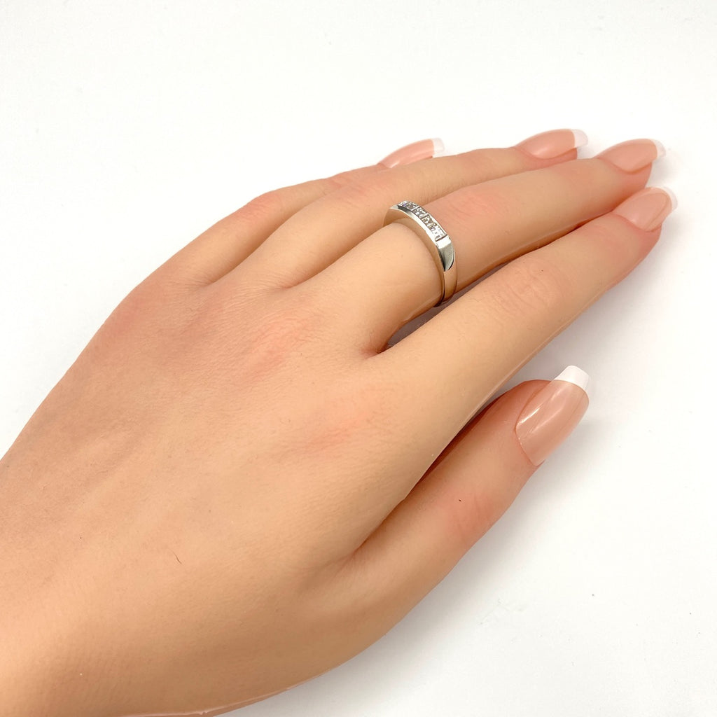 メレダイヤ デザインリング プラチナ 指輪 リング 14号 Pt900 ダイヤモンド レディース 【中古】nbjwl