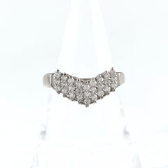 メレダイヤ デザインリング プラチナ 指輪 リング 20号 Pt900 ダイヤモンド メンズ 【中古】nbjwl