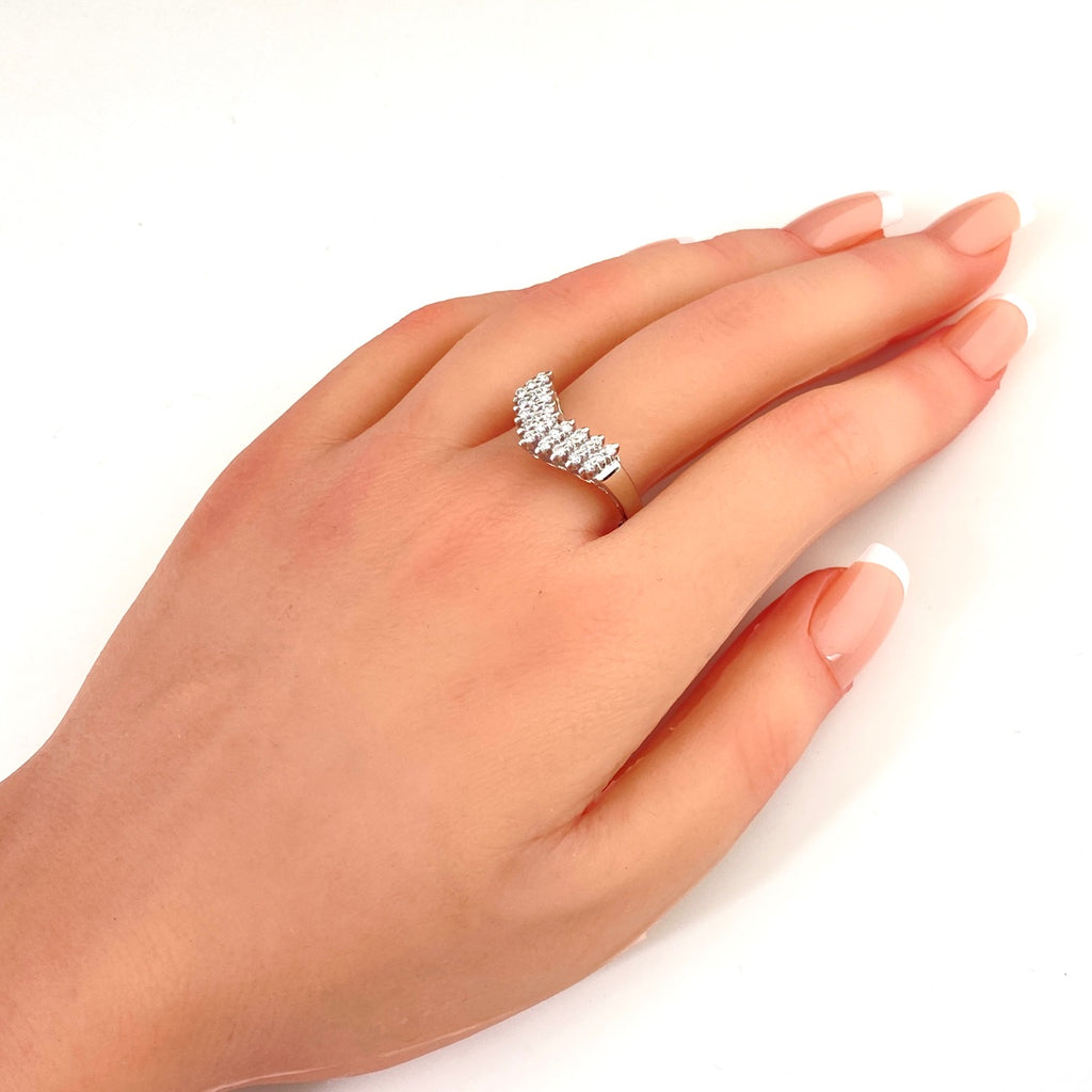 メレダイヤ デザインリング プラチナ 指輪 リング 20号 Pt900 ダイヤモンド メンズ 【中古】nbjwl