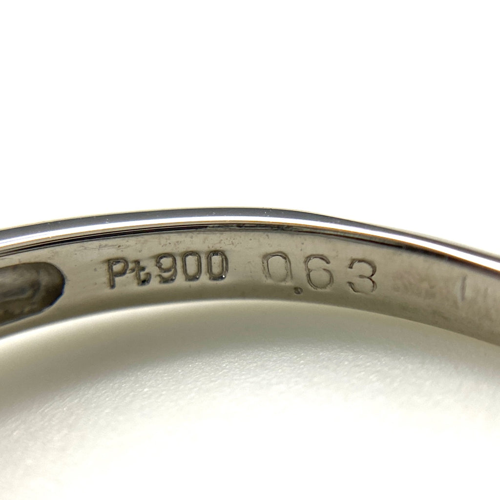 ルビー デザインリング プラチナ 指輪 メレダイヤ リング 17.5号 Pt900 ルビー ダイヤモンド レディース 【中古】nbjwl