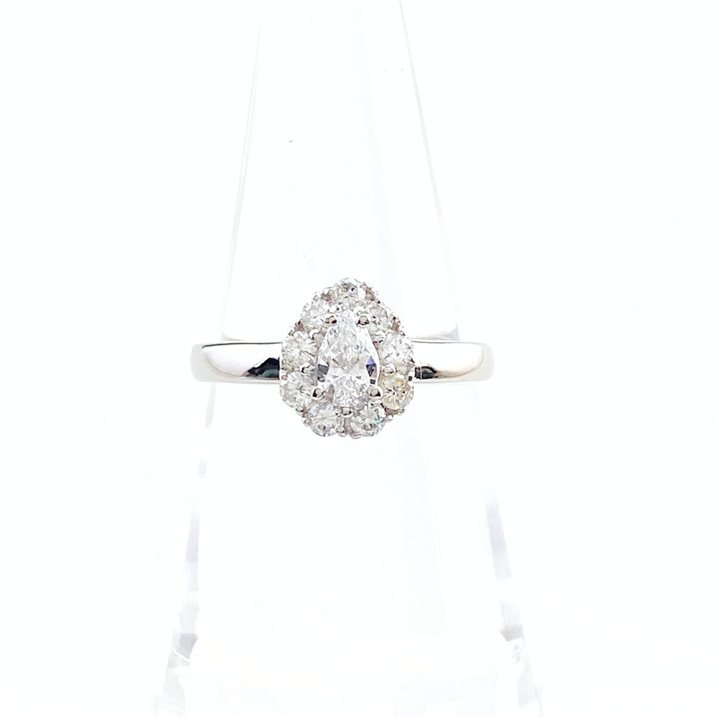 メレダイヤ デザインリング プラチナ 指輪 リング 13号 Pt900 ダイヤモンド レディース 【中古】nbjwl