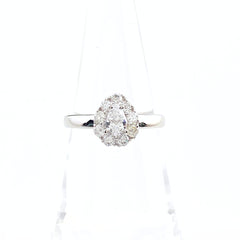 メレダイヤ デザインリング プラチナ 指輪 リング 13号 Pt900 ダイヤモンド レディース 【中古】nbjwl