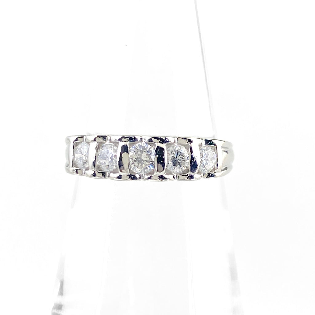 メレダイヤ デザインリング プラチナ 指輪 リング 11号 Pt900 ダイヤモンド レディース 【中古】nbjwl