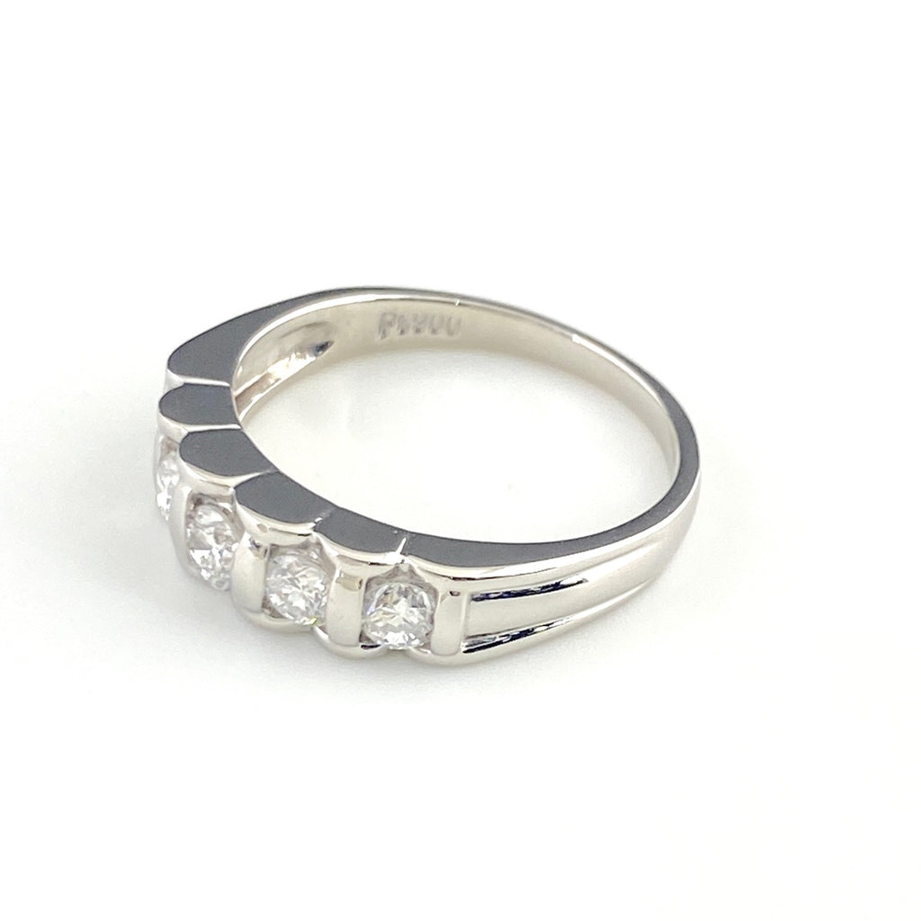 メレダイヤ デザインリング プラチナ 指輪 リング 11号 Pt900 ダイヤモンド レディース 【中古】nbjwl