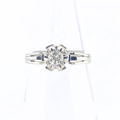 ダイヤモンド デザインリング プラチナ 指輪 リング 8.5号 Pt900 ダイヤモンド レディース 【中古】nbjwl