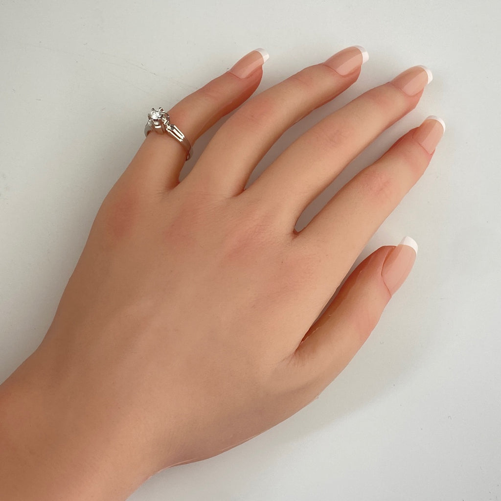 ダイヤモンド デザインリング プラチナ 指輪 リング 8.5号 Pt900 ダイヤモンド レディース 【中古】nbjwl