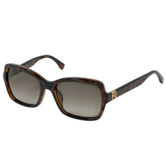 フェンディ ズッカロゴ サングラス デミ柄 アイウェア サングラス プラスチック ブラウン FF0007 レディース 【中古】brbag