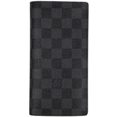 ルイ・ヴィトン ポルトフォイユ ブラザ 札入れ 小銭入れ 二つ折り 長財布 ダミエグラフィット ノワール(ブラック) N62665 メンズ 【中古】brbag