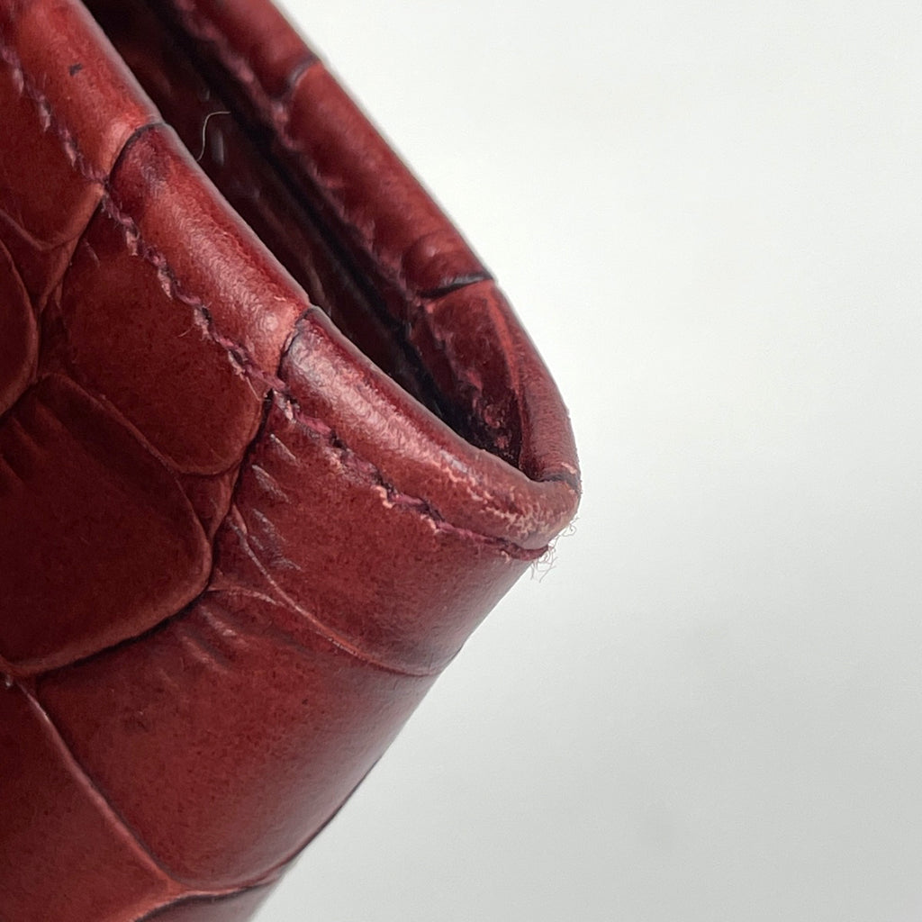 サルヴァトーレフェラガモ ヴァラリボン 長財布 札入れ 小銭入れ 長財布 レザー レッド レディース 【中古】brbag