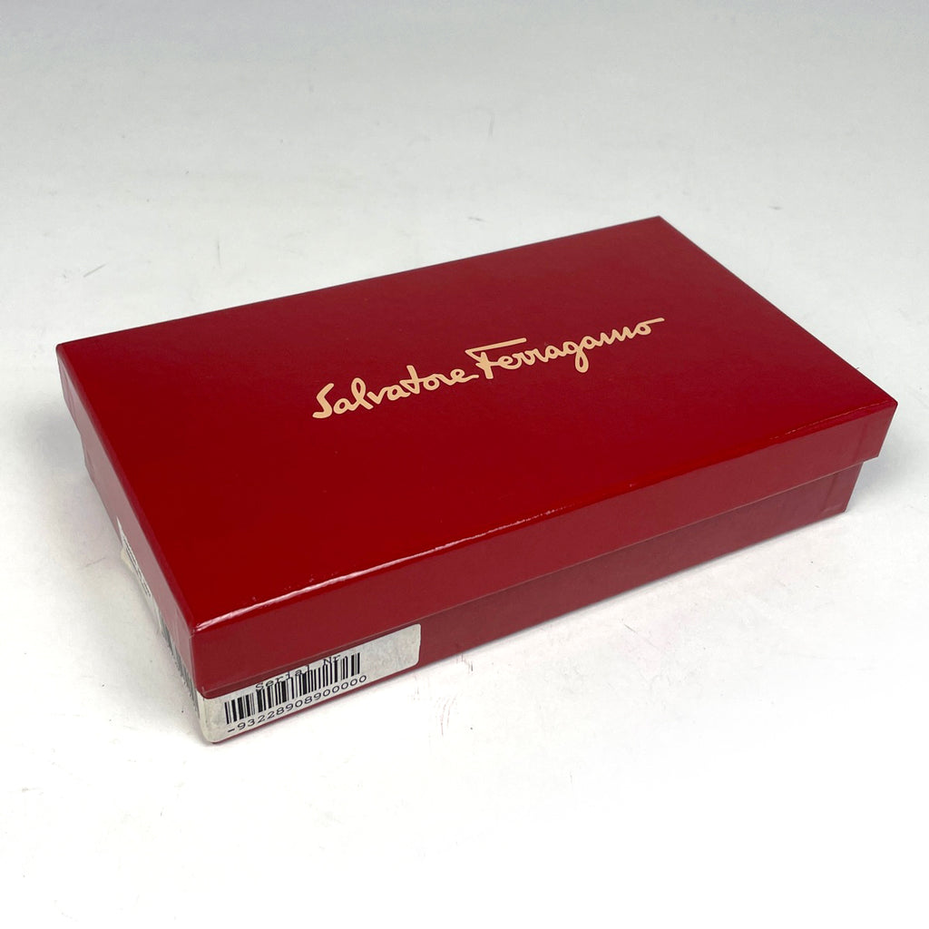 サルヴァトーレフェラガモ ヴァラリボン 長財布 札入れ 小銭入れ 長財布 レザー レッド レディース 【中古】brbag