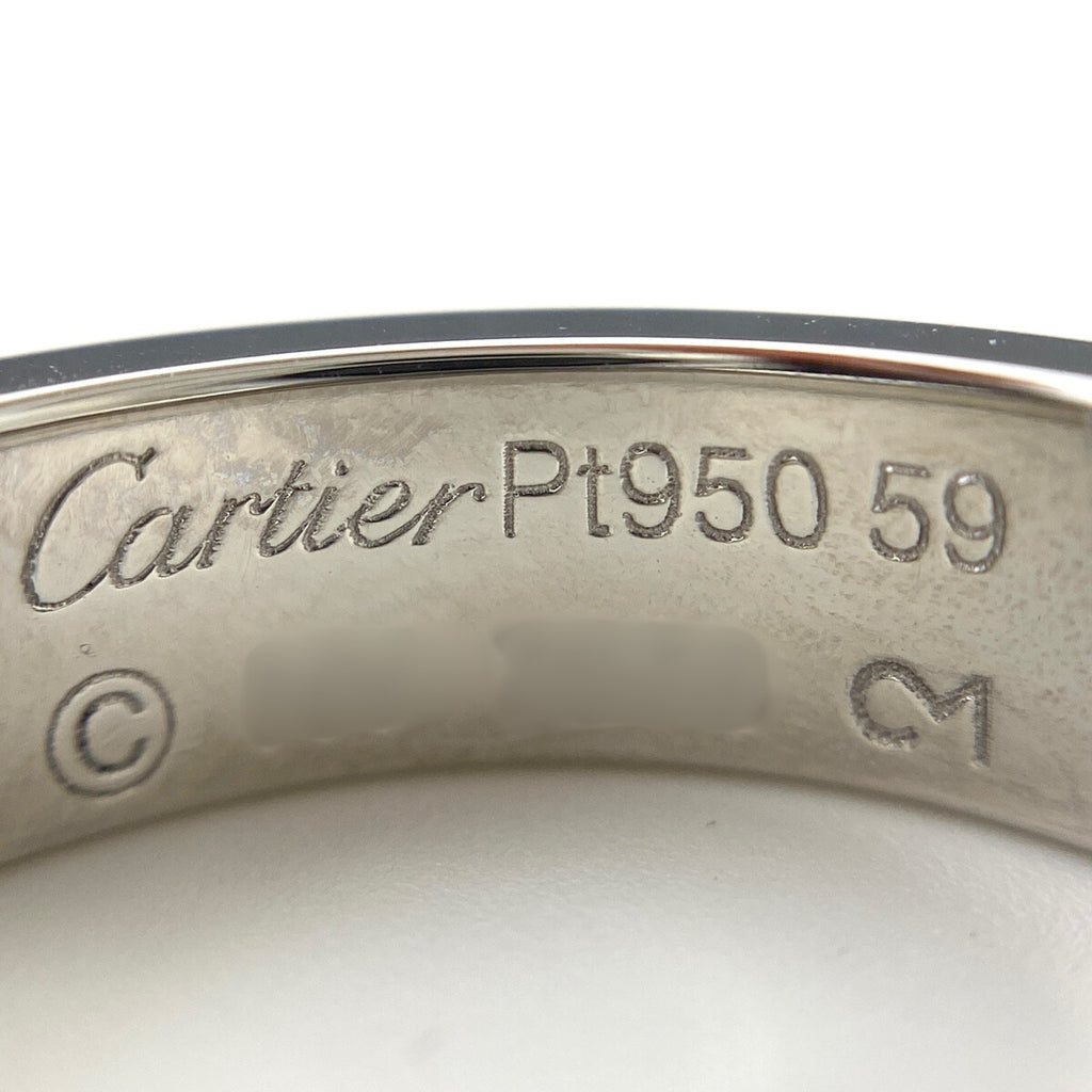カルティエ ラブリング 1P プラチナ 指輪 リング 18.5号 Pt950 ダイヤモンド メンズ 【中古】brjwl