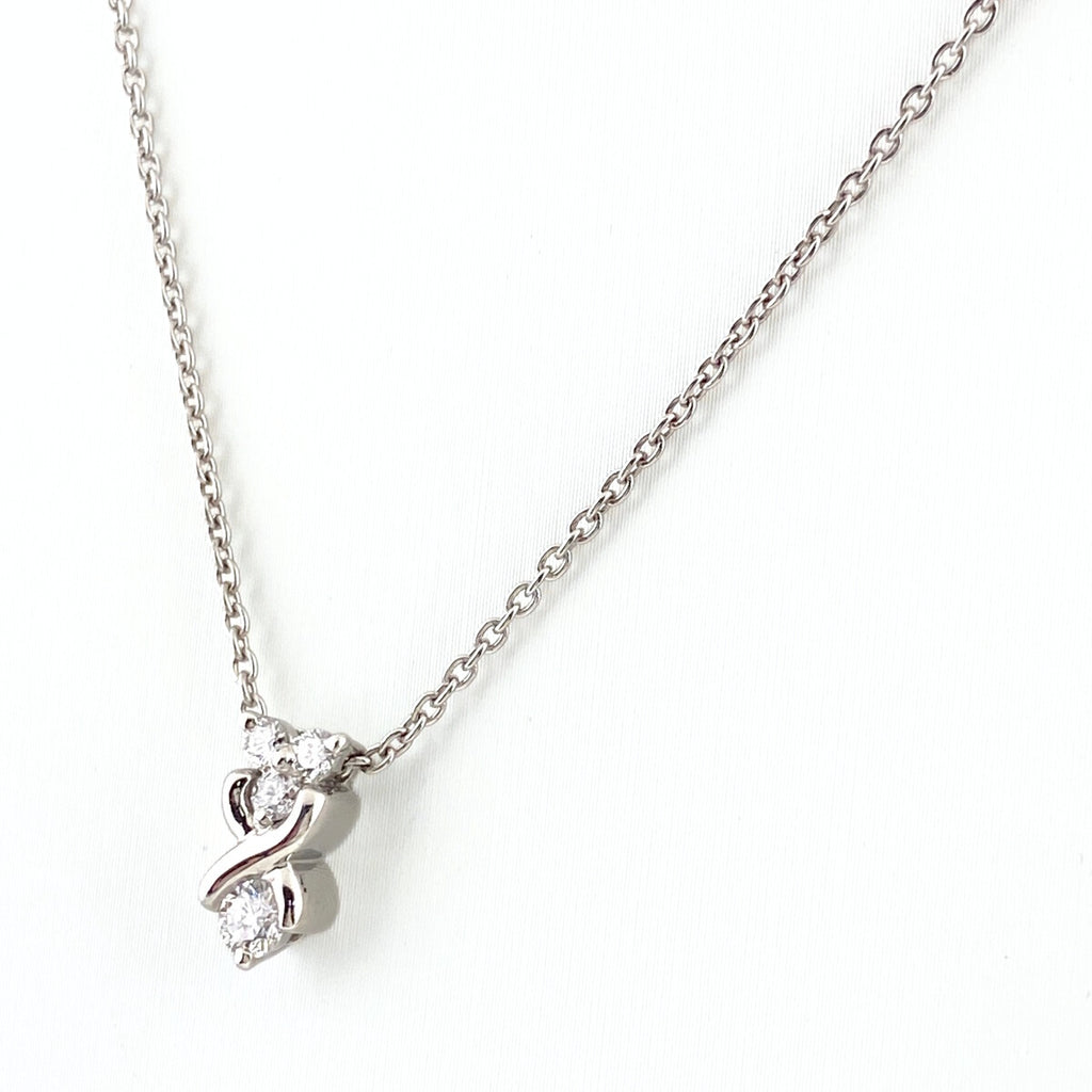 メレダイヤ デザインネックレス プラチナ ペンダント ネックレス Pt900 Pt850 レディース 【中古】nbjwl