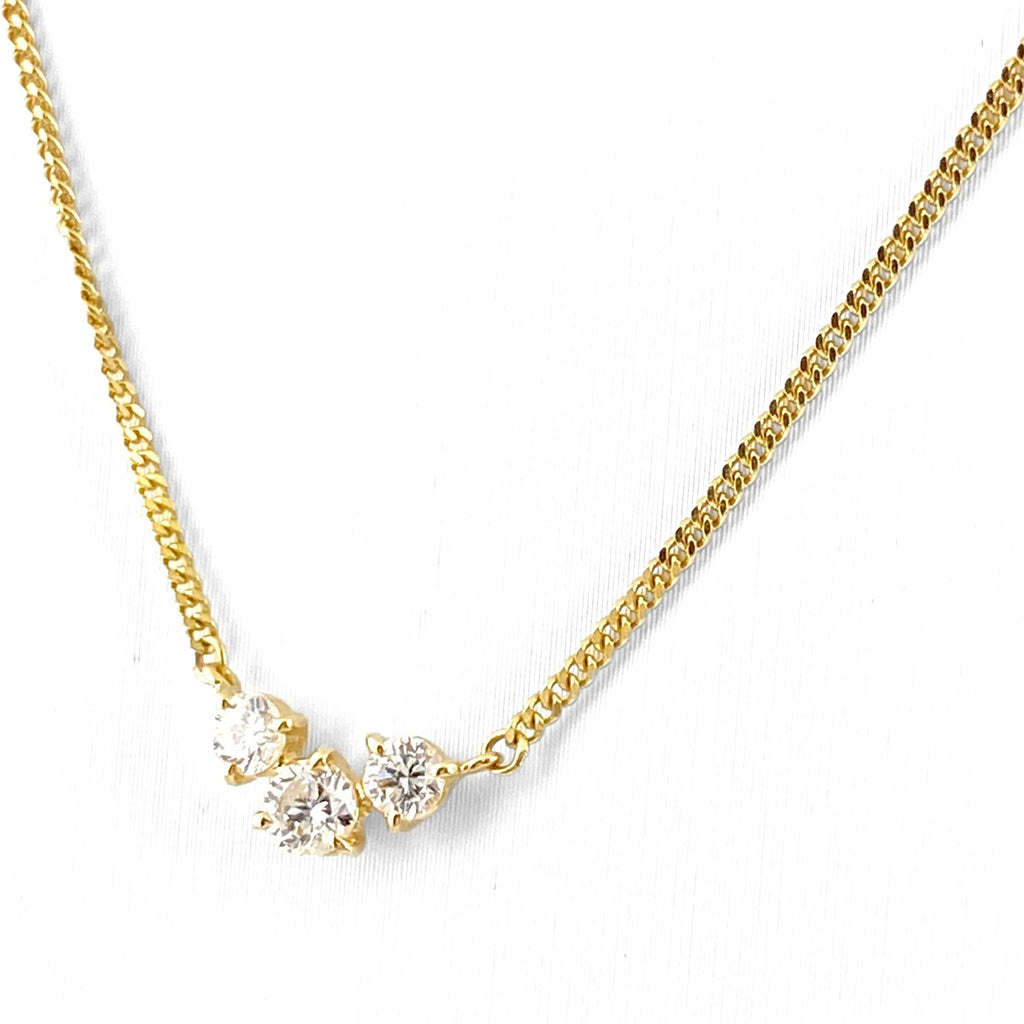 K18 YG ダイヤモンド ペンダント レディース 中古 nbjwl