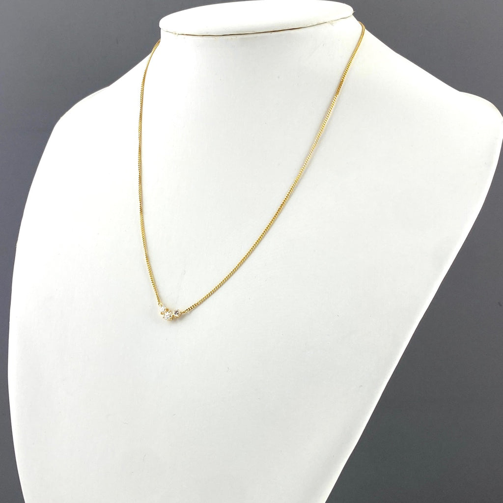 K18 YG ダイヤモンド ペンダント レディース 中古 nbjwl