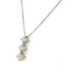 メレダイヤ デザインネックレス プラチナ ペンダント ネックレス Pt900 Pt850 ダイヤモンド レディース 【中古】nbjwl