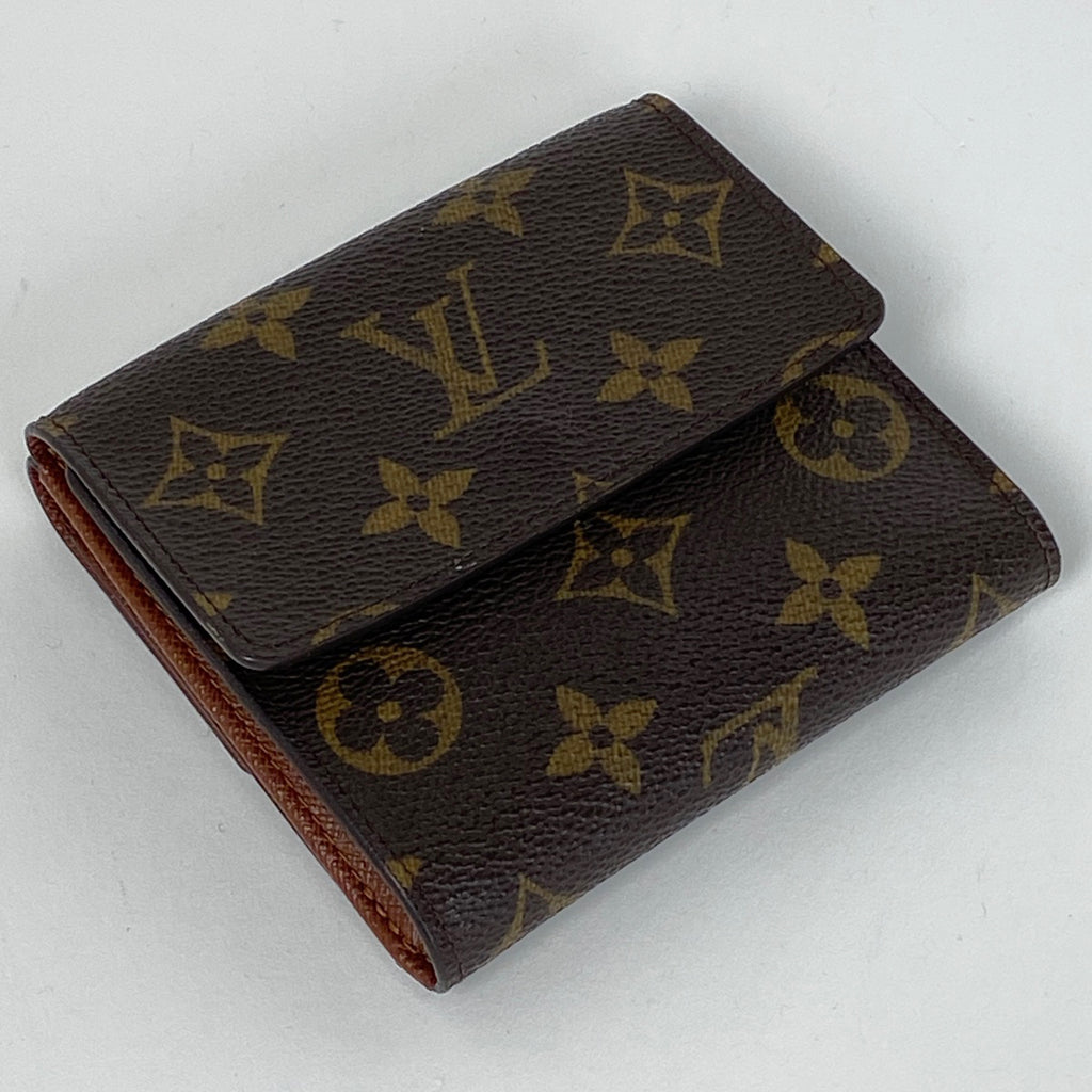 ルイ・ヴィトン ポルト モネ ビエ カルト クレディ 小銭入れ 札入れ Wホック 三つ折り財布 モノグラム ブラウン M61652 レディース 【中古】brbag