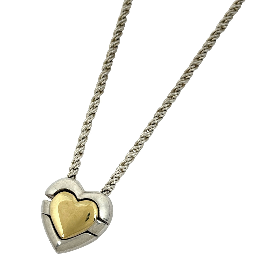 ティファニー　ハート ロックコンビ　925 k18 金750 ティファニー ハートモチーフ ネックレス コンビ チョーカー K18