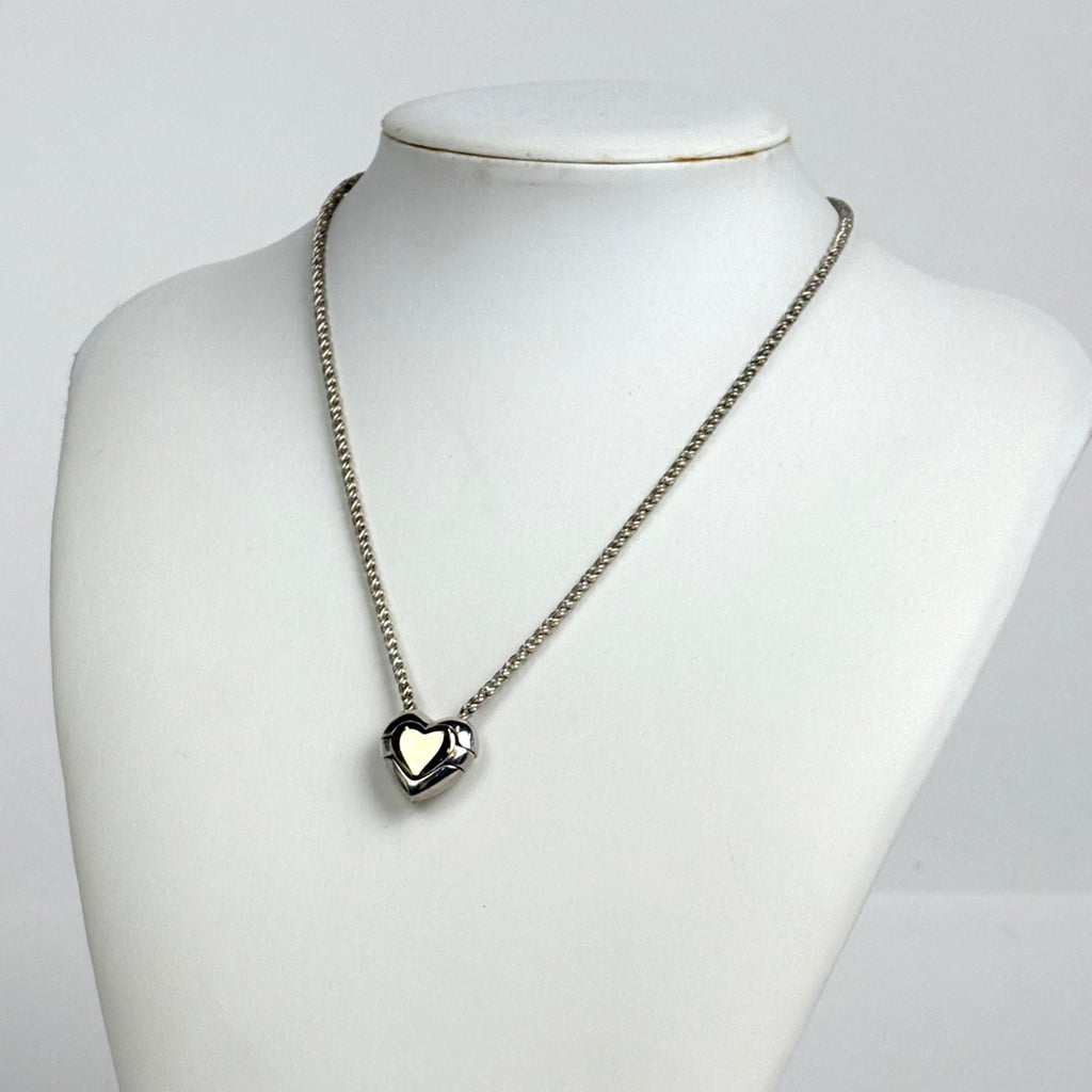 ティファニー ハートモチーフ ネックレス コンビ チョーカー K18