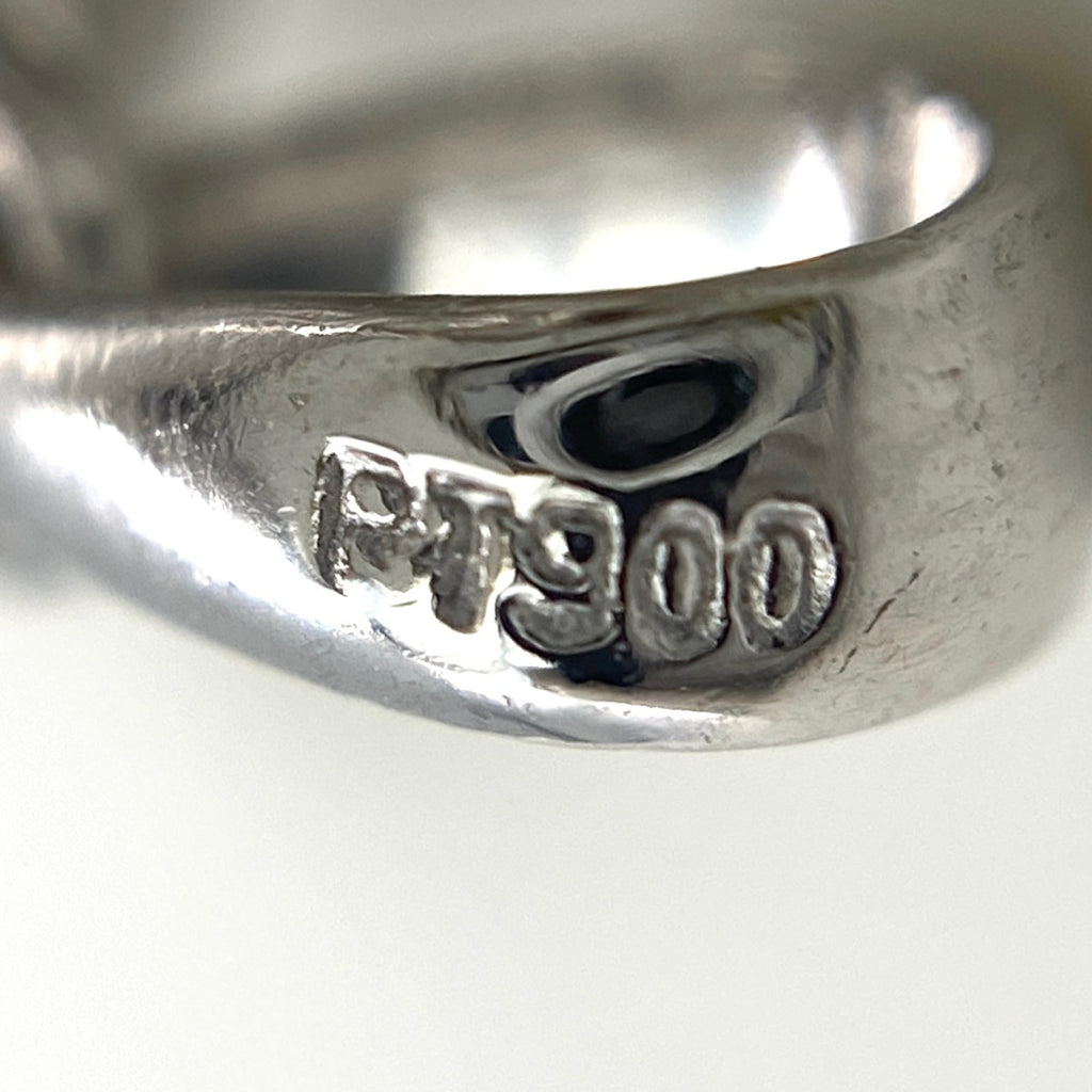 リボンモチーフ ペンダントトップ プラチナ ペンダントトップ Pt900 ダイヤモンド レディース 【中古】nbjwl