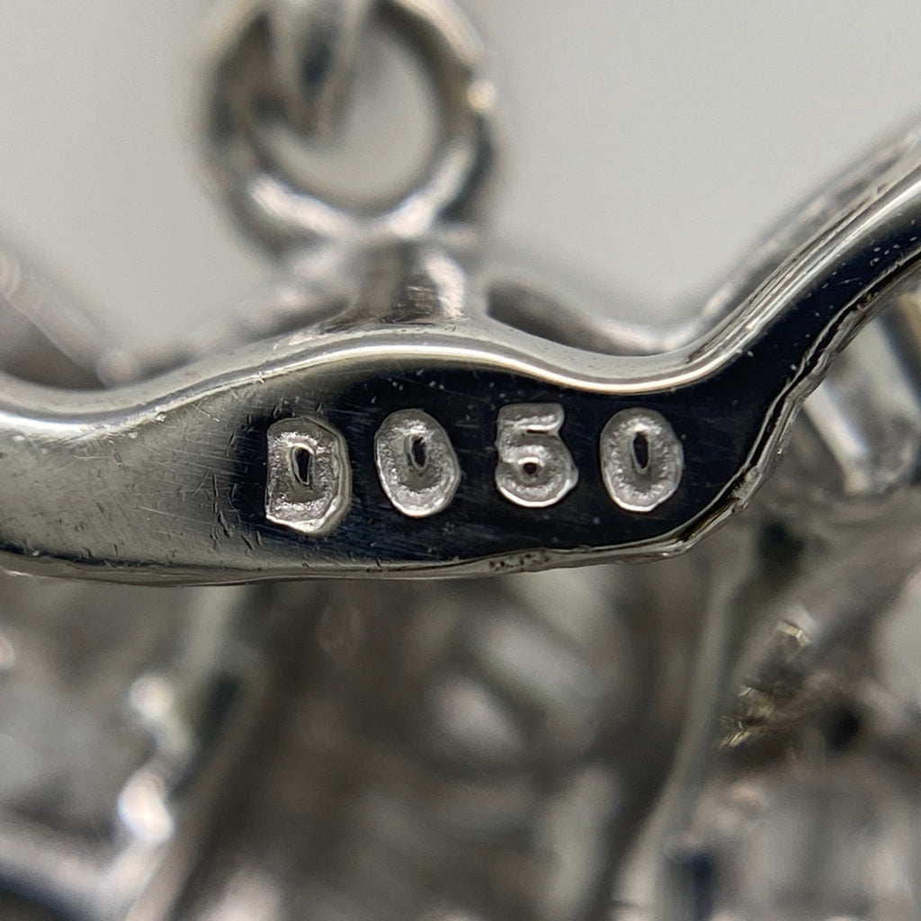 リボンモチーフ ペンダントトップ プラチナ ペンダントトップ Pt900 ダイヤモンド レディース 【中古】nbjwl