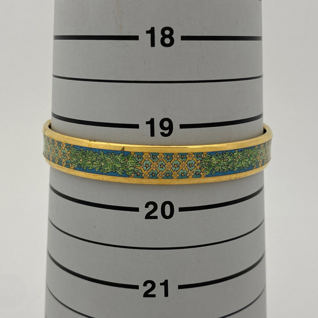 エルメス エマイユ PM 腕輪 七宝焼き バングル GP ゴールド グリーン レディース 【中古】bracc