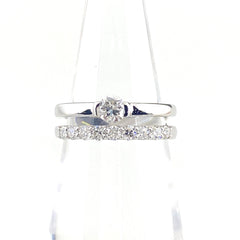 ダイヤモンド デザインリング プラチナ 指輪 メレダイヤ リング 7.5号 Pt900 ダイヤモンド レディース 【中古】nbjwl