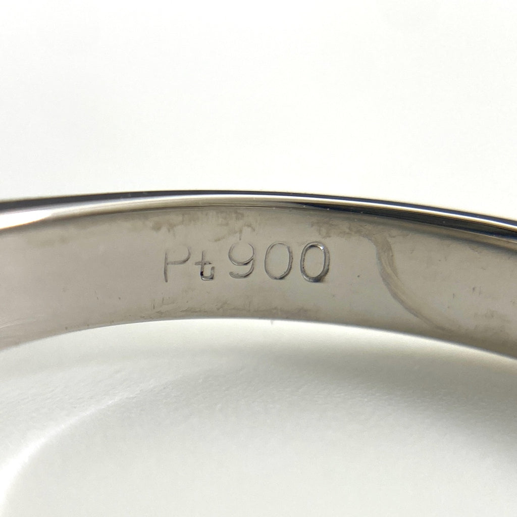 エメラルド デザインリング プラチナ メレダイヤ 指輪 リング 11号 Pt900 エメラルド ダイヤモンド レディース 【中古】nbjwl