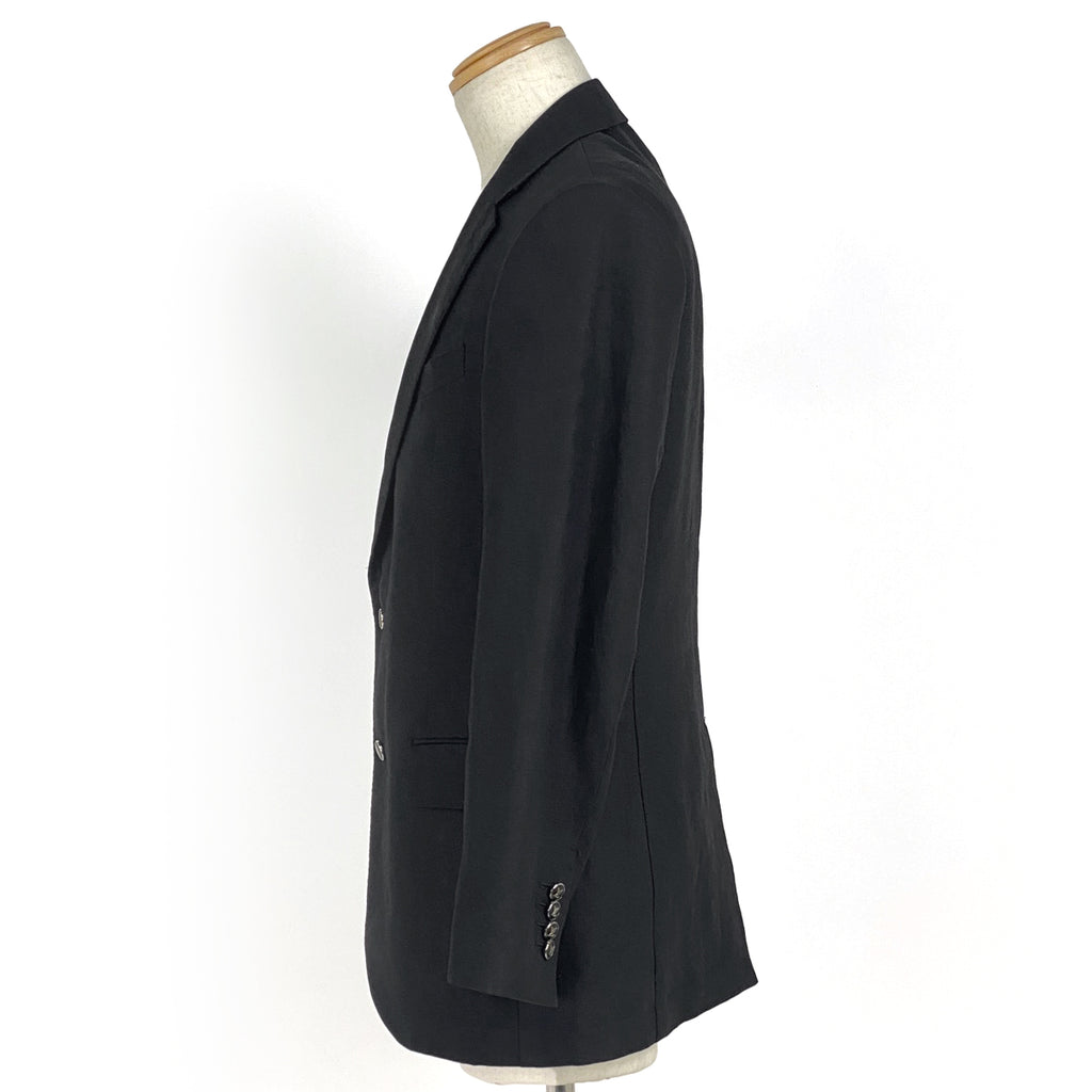 ルイ・ヴィトン テーラード ジャケット ダミエ スーツ アウター テーラードジャケット リネン ブラック メンズ 【中古】brapp