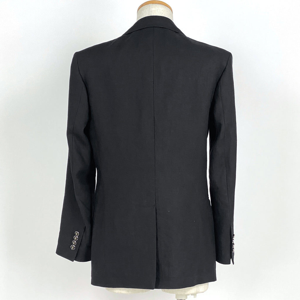 ルイ・ヴィトン テーラード ジャケット ダミエ スーツ アウター テーラードジャケット リネン ブラック メンズ 【中古】brapp