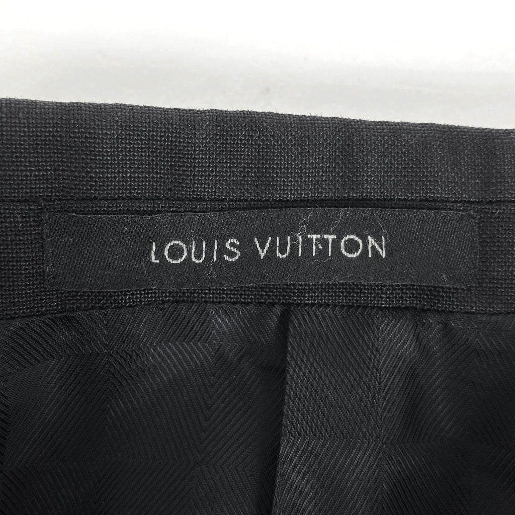 ルイ・ヴィトン テーラード ジャケット ダミエ スーツ アウター テーラードジャケット リネン ブラック メンズ 【中古】brapp