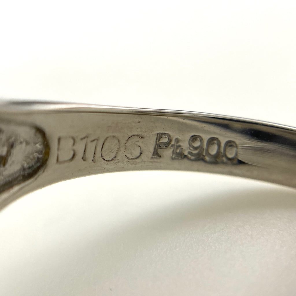 パール デザインリング プラチナ 指輪 メレダイヤ 真珠 リング 11号 Pt900 パール ダイヤモンド レディース 【中古】nbjwl