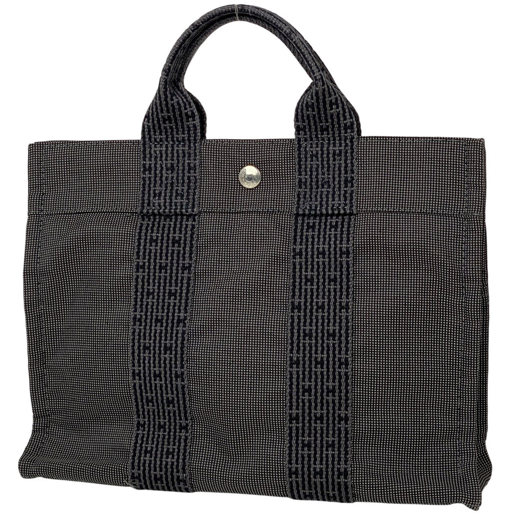 エルメス エールライン トート PM ハンドバッグ トートバッグ ナイロンキャンバス グレー レディース 【中古】brbag