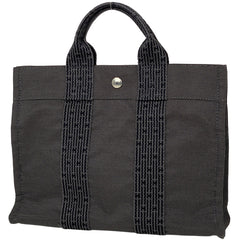 エルメス エールライン トート PM ハンドバッグ トートバッグ ナイロンキャンバス グレー レディース 【中古】brbag