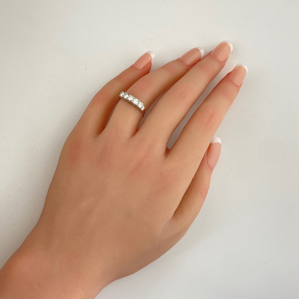 メレダイヤ デザインリング プラチナ 指輪 リング 12.5号 Pt850 ダイヤモンド レディース 【中古】nbjwl