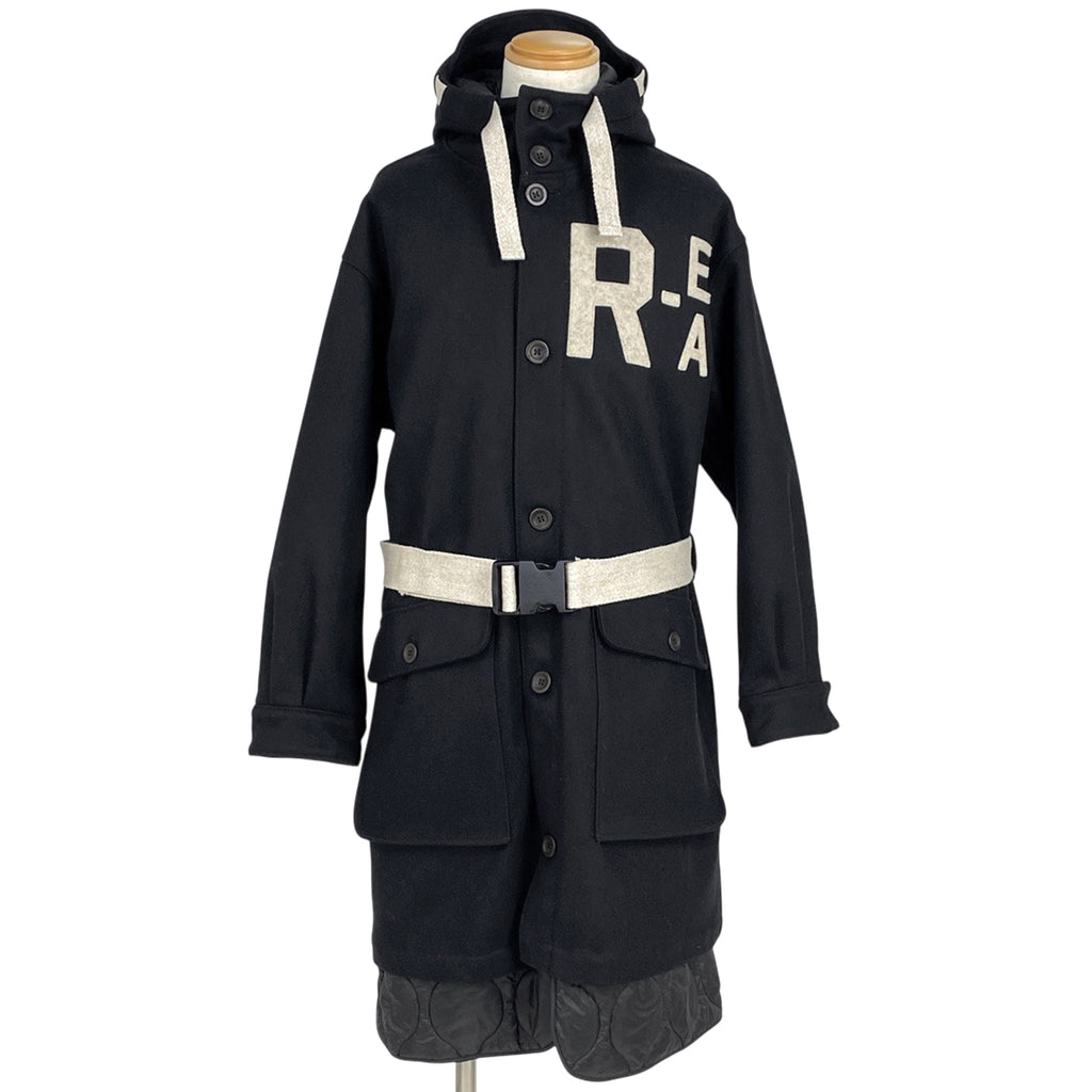 エンポリオ・アルマーニ ロゴボタン ロングコート 防寒 フーディ アウター その他コート ブラック メンズ 【中古】brapp