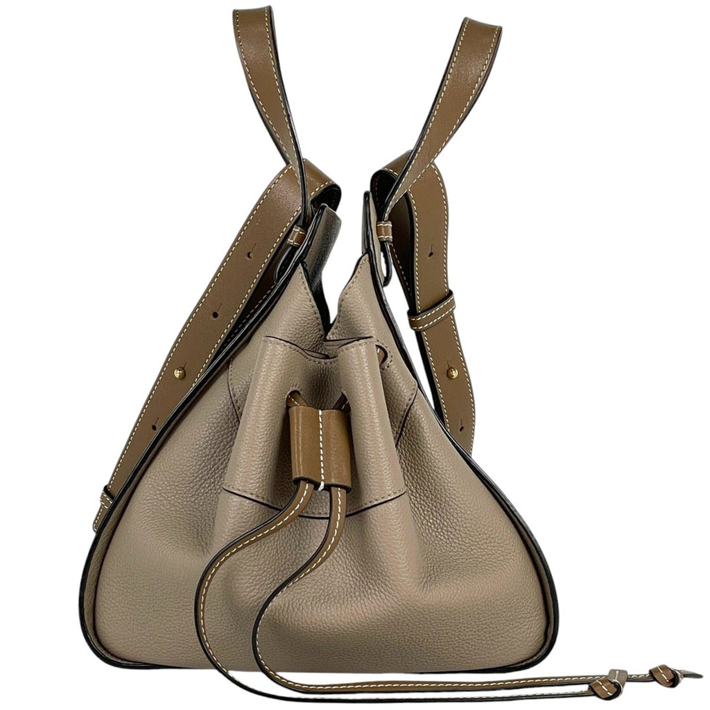 ロエベ ハンモック バッグ スモール 2WAY ショルダーバッグ アナグラム ハンドバッグ レザー ブラウン レディース 【中古】brbag