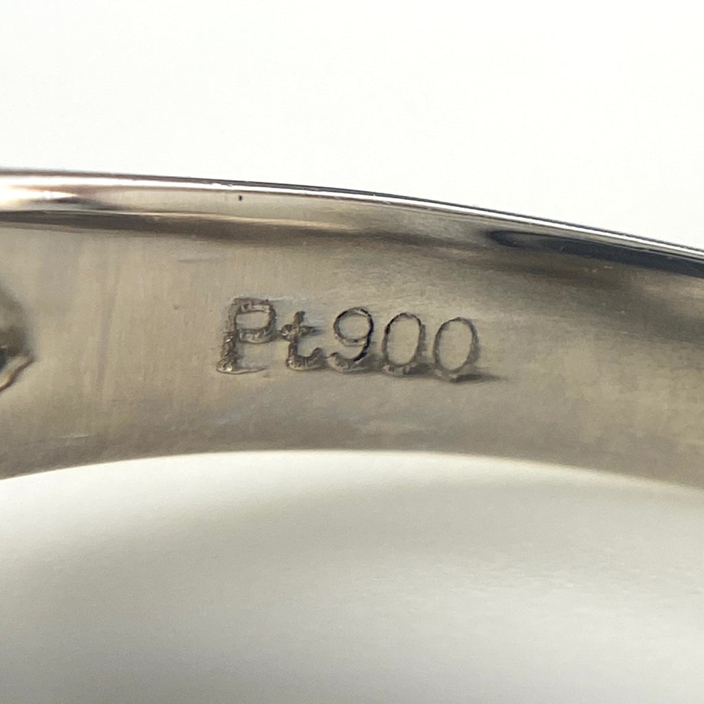 パール デザインリング プラチナ 指輪 メレダイヤ 真珠 リング 10号 Pt900 パール ダイヤモンド レディース 【中古】nbjwl