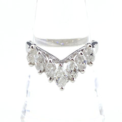 メレダイヤ デザインリング プラチナ 指輪 リング 11.5号 Pt900 ダイヤモンド レディース 【中古】nbjwl