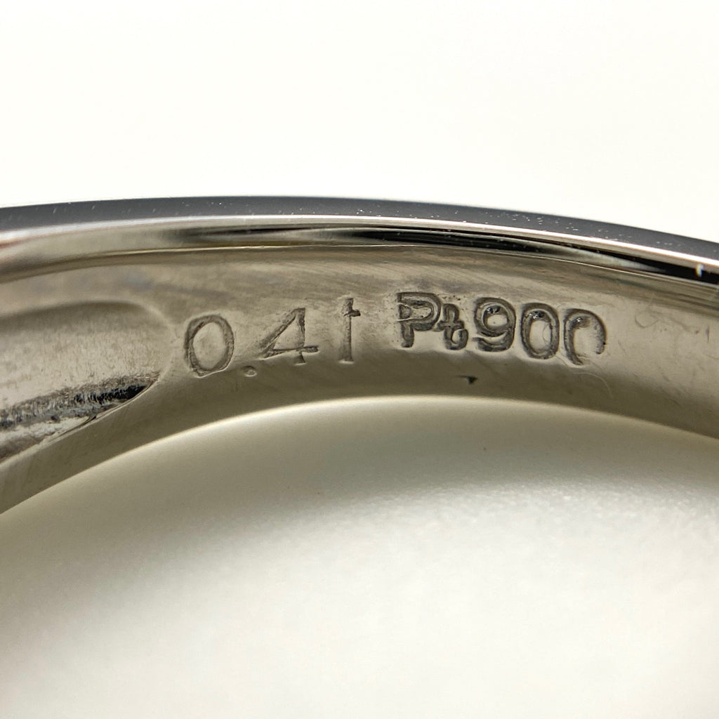 エメラルド デザインリング プラチナ 指輪 メレダイヤ リング 12号 Pt900 エメラルド ダイヤモンド レディース 【中古】nbjwl