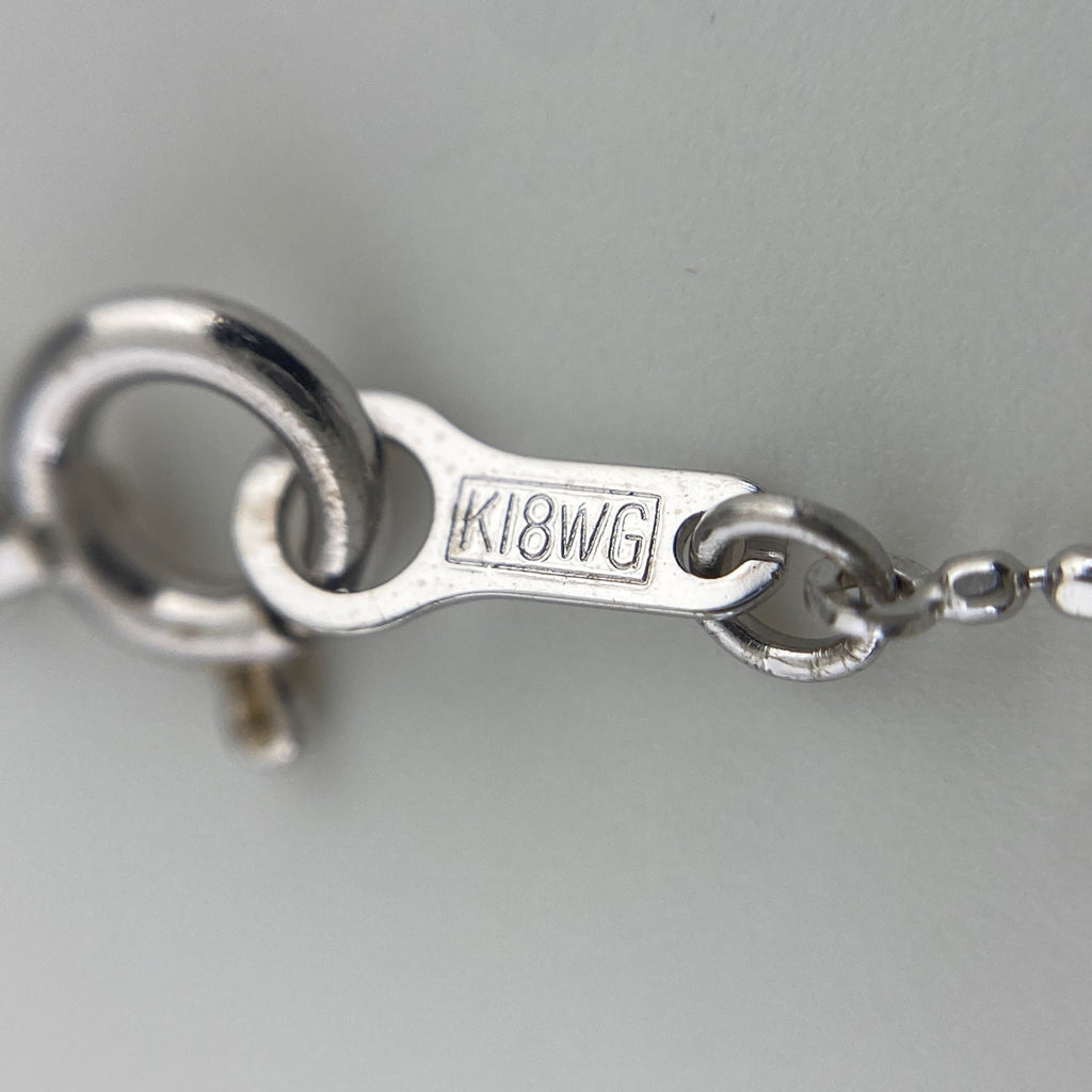 メレダイヤ デザインネックレス WG ホワイトゴールド ペンダント ネックレス K18 WG ダイヤモンド レディース 【中古】nbjwl