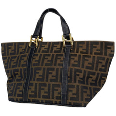 フェンディ ズッカ柄 ハンドバッグ トートバッグ ハンドバッグ キャンバス ブラウン 262631 レディース 【中古】brbag