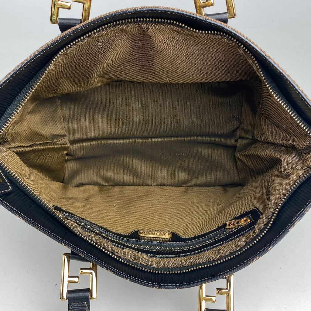 フェンディ ズッカ柄 ハンドバッグ トートバッグ ハンドバッグ キャンバス ブラウン 262631 レディース 【中古】brbag